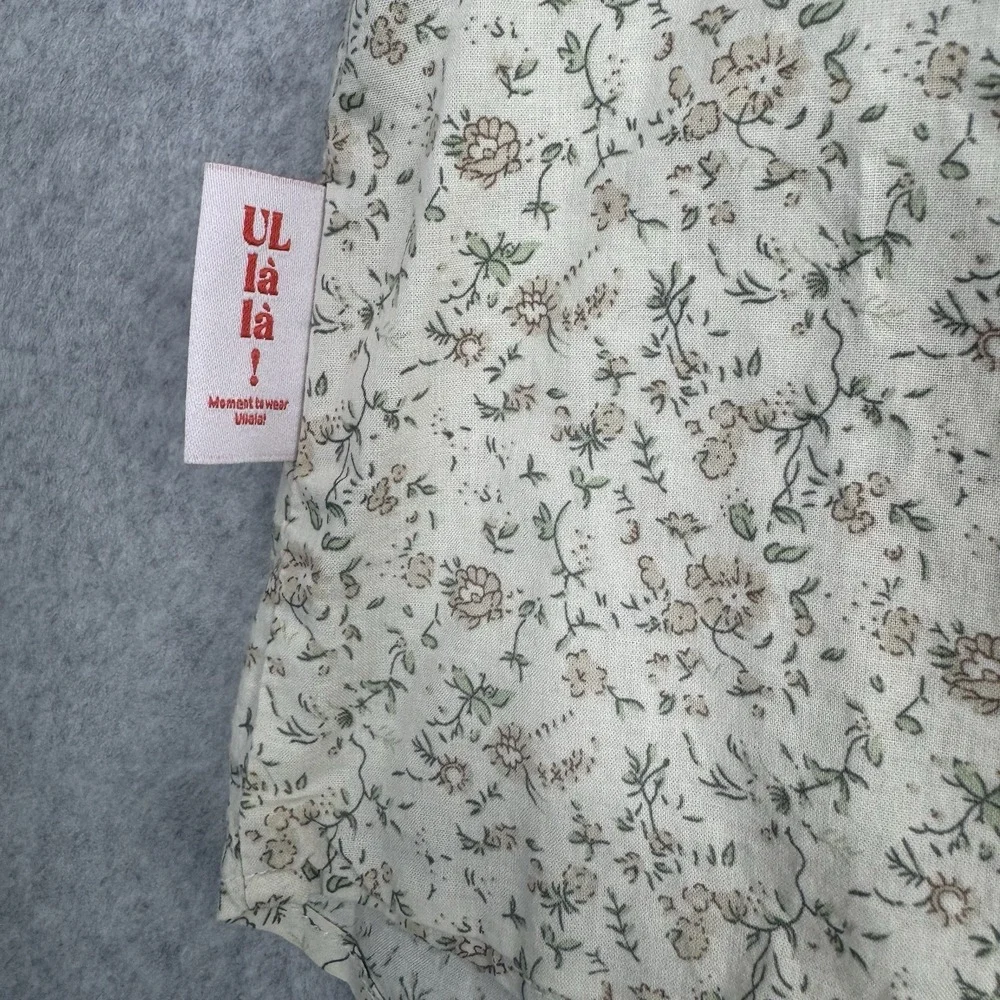 ULlala Floral Cotton VTG Set Delia ShortS Sleep Set Womens L Pajamas 2‎ Piece